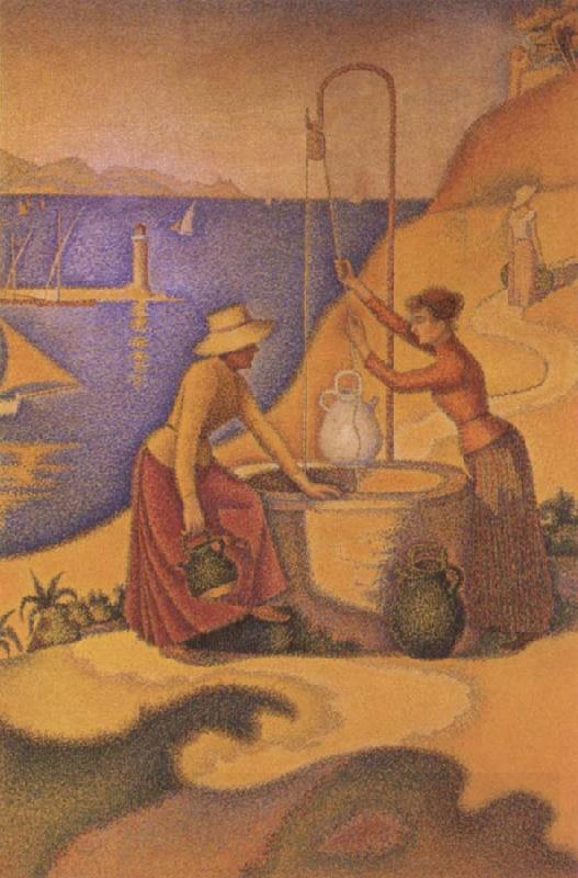 Paul Signac WOmen at the Well China oil painting art